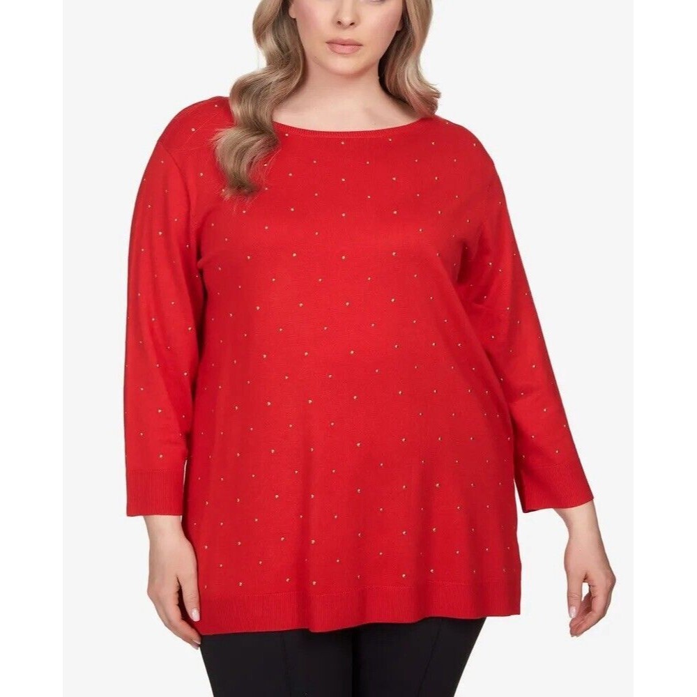 Ruby Rd. Womens Plus Size 3x Stud Embellished Tun… - image 1